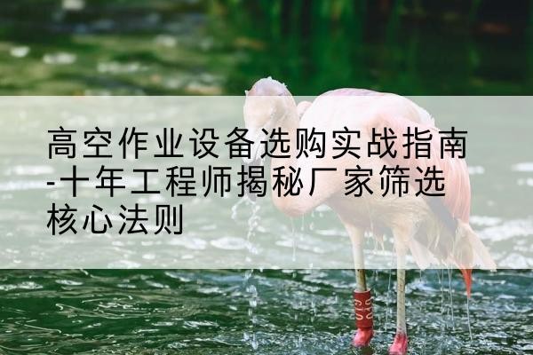 运河剪叉式升降机厂家-高空作业设备选购实战指南-十年工程师揭秘厂家筛选核心法则