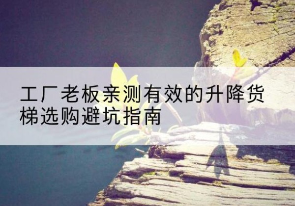 运河升降货梯怎么选-工厂老板亲测有效的升降货梯选购避坑指南